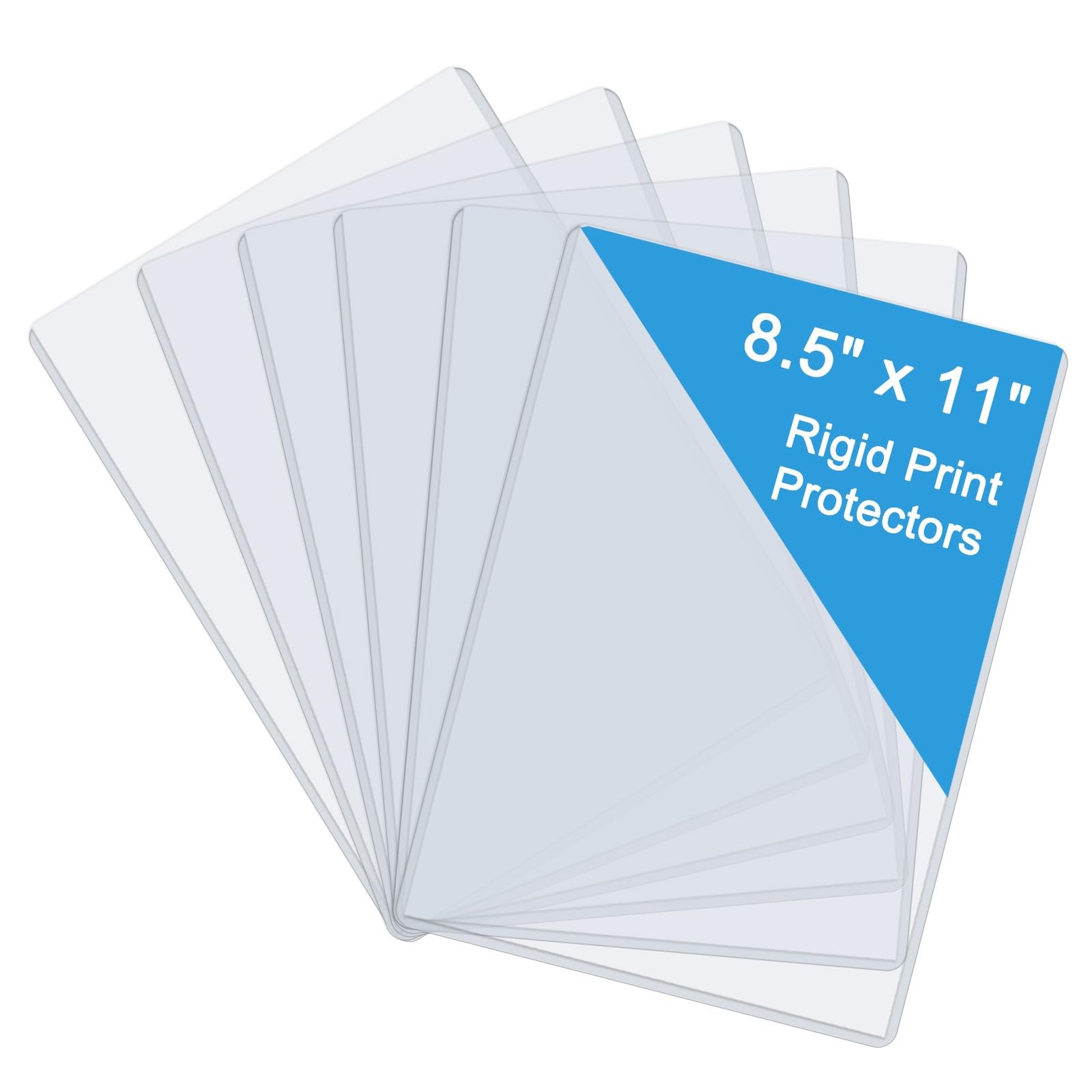 Rainmae 6 Pack 8.5" x 11" Rigid Print Protectors, Clear 8.5*11in (6 Pcs) 
