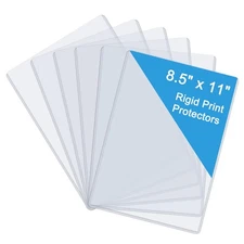 Rainmae 6 Pack 8.5" x 11" Rigid Print Protectors, Clear 8.5*11in (6 Pcs) 