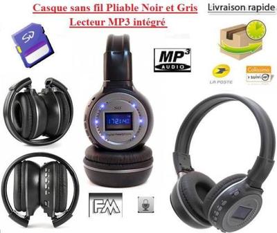 Casque Sans Fil HIFI Stéréo Pliable, Casque Avec Microphone Bluetooth 5