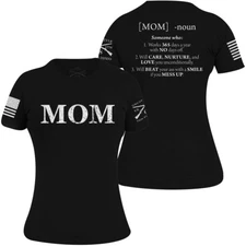 Grunt Style Women's Relaxed Fit Mom Defined T-Shirt - Black