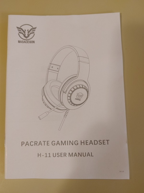 USER MANUAL INSTRUCTIONS for MASACEGON PACRATE GAMING HEADSET H-11 HEADPHONES
