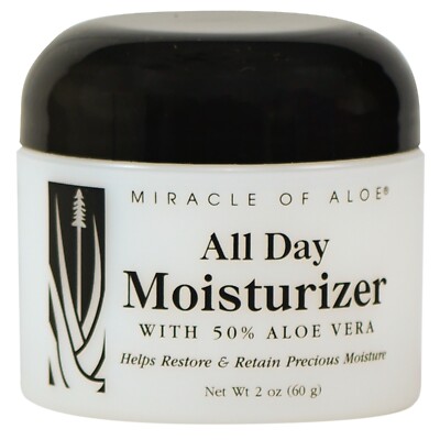 All Day Moisturizer 2 oz with 50% Pure Aloe Vera Restore Damaged Cells