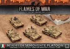 Flames of War IBX14 M14/41 or Semovente Platoon (5 Tanks) Gaming Miniatures