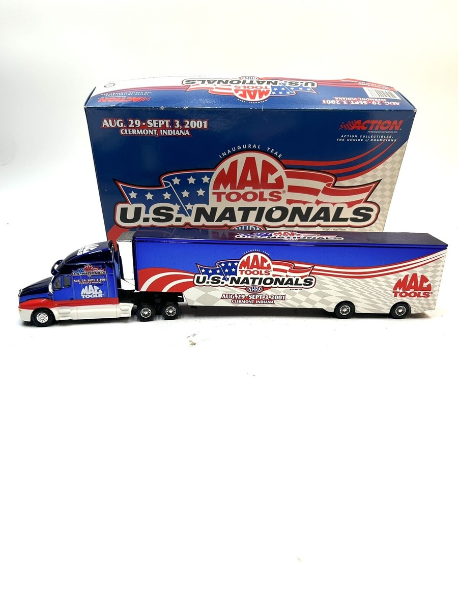 MAC TOOLS U.S. NATIONALS ミニカー 2001年 ACTION 2001 MAC Tools NHRA US Nationals 1:64 Hauler Truck 1/5016