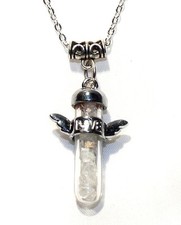 Authentic Azeztulite TM Crystal Chakra Healing Love Angel Pendant Box Chain