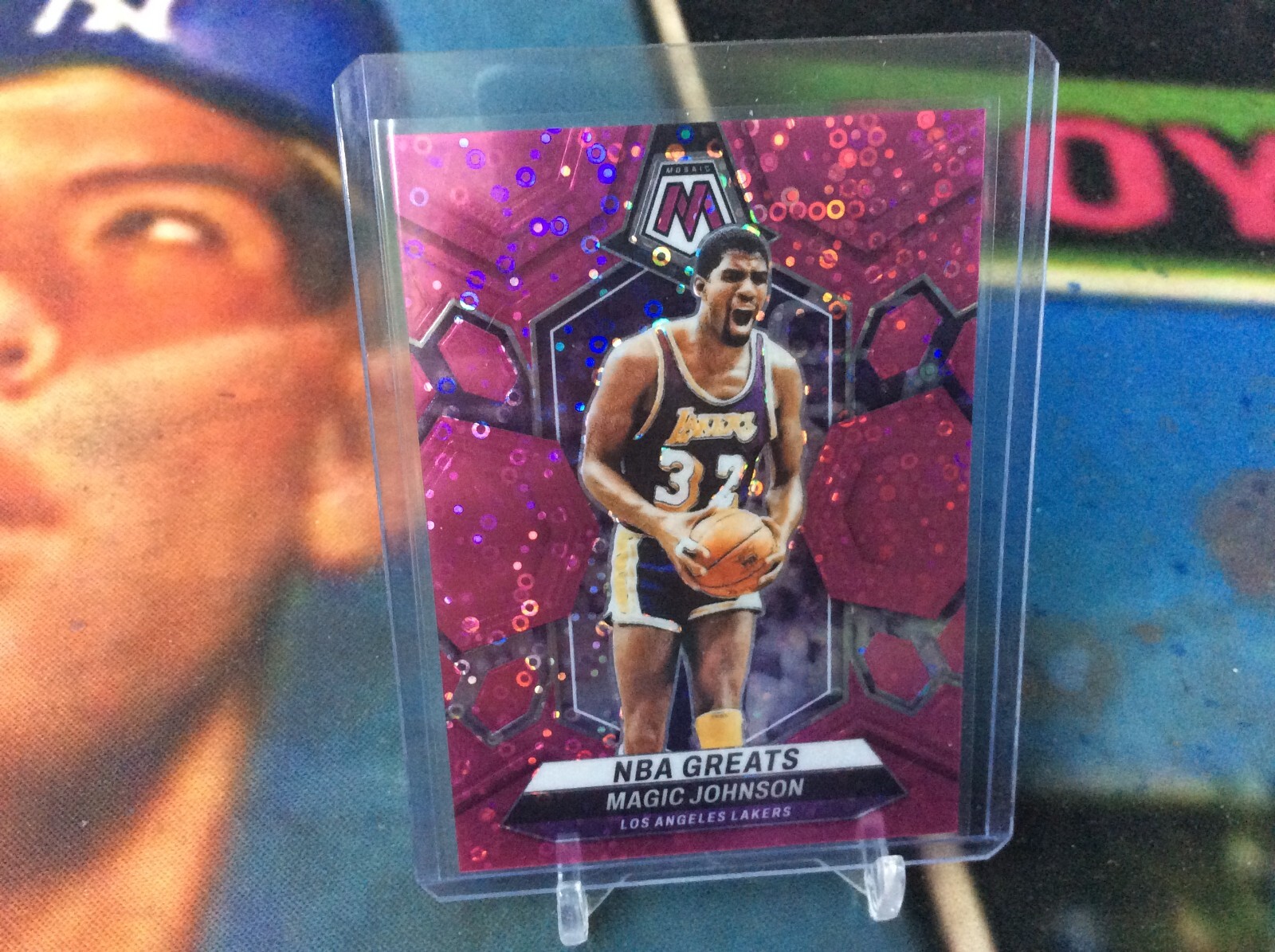 2023-24 Panini Mosaic Magic Johnson Pink Disco 04/20 #295
