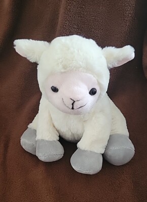 Easter Baby Lamb/Sheep Plushie/Stuffed Animal 10''-Velvety Soft-Cream/Grey 