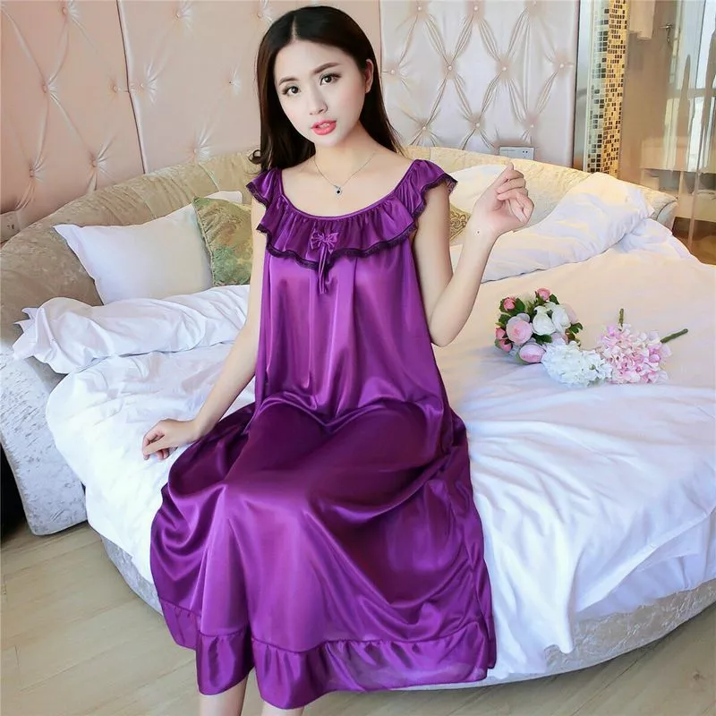 Silk outlet gown pajamas