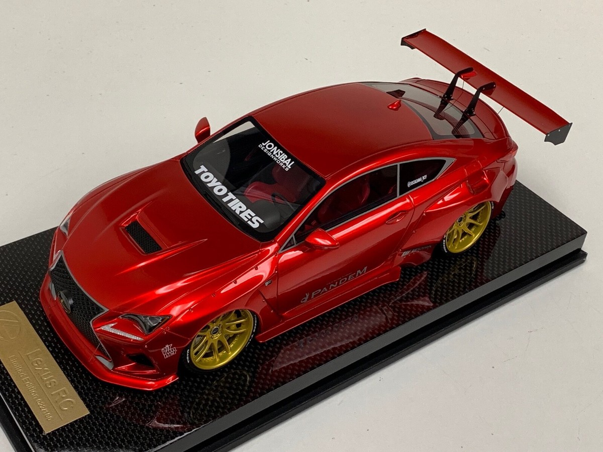 ミニカー GST LEXUS RC 1/18 PANDEM 1/18 Toyota Lexus RC Pandem Liberty walk Red Gold Wheels N BBR MR