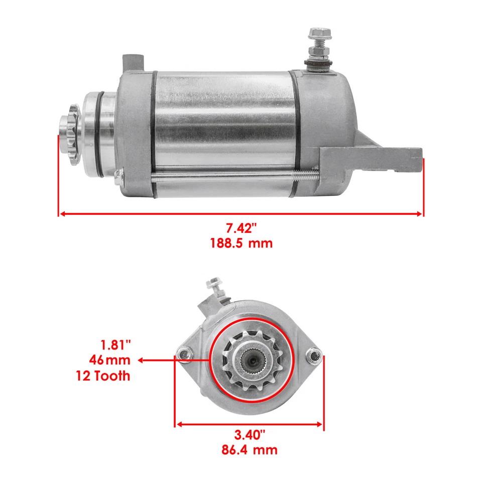 Starter & Solenoid Relay for Kawasaki EN500 Vulcan 500 1990 1991 1992 1993-1996 - Image 2 of 4