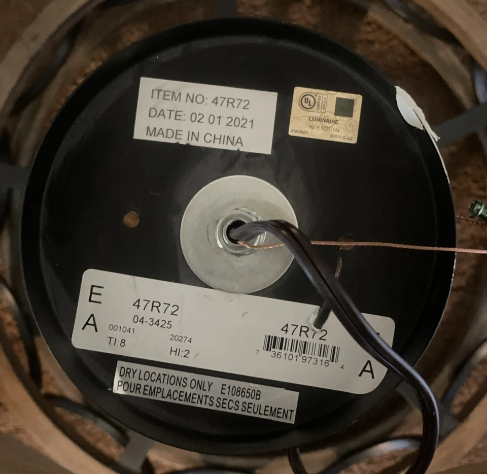 ✅ Lámpara colgante de madera de bronce 21 1/4" rústica 5 luces $400 por $60. Foto 4 de 4