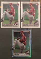 2020 Bowman Mason Denaburg 3 Card Lot 1st Edition Sky Blue Foil & Paper 1st Base