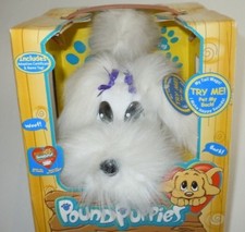 Pound Puppies Happy Waggin Pups NEW JAKKS Pacific 2000 White Electronic Dog