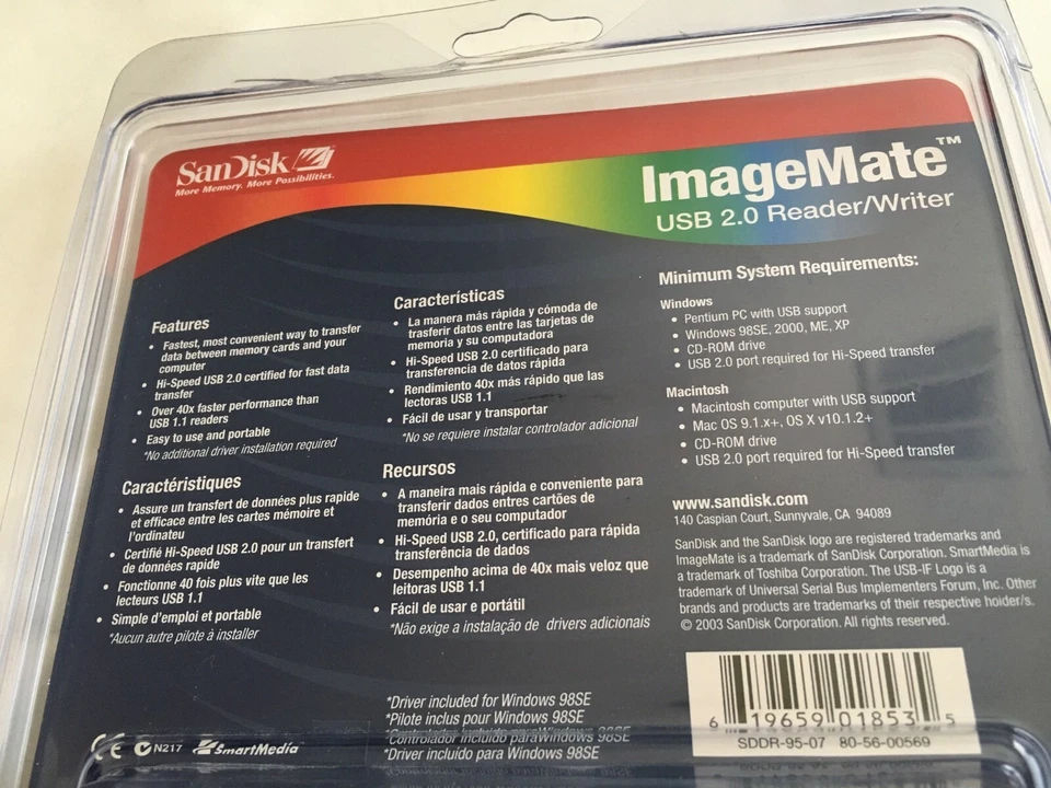 SanDisk ImageMate USB 2.0 Reader/Writer xD-Picture Card New Sealed - Image 3 of 3