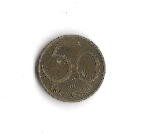 1962 Austria - 50 Groschen - 226 - Aluminum Bronze - 3g