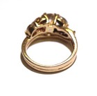 GIA 14k yellow gold .98ct round diamond engagement ring wedding band 4.2g 5.25 — photo 7