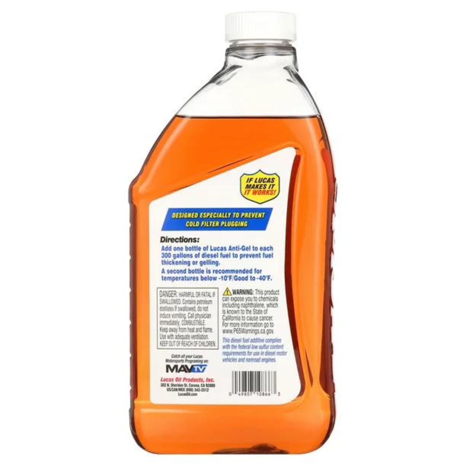 Lucas 10866 AntiGel Cold Weather Diesel Fuel Treatment Additive 1/2