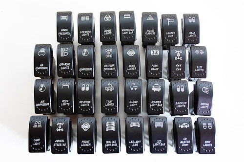 Led 12V 24V Toggle Switch Rocker Switch Switch Symbol Car Boat Vehicle ON OFF