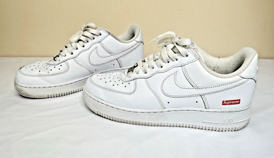 Nike Air Force 1 x Supreme Low Box Logo White - Size 8 With Box