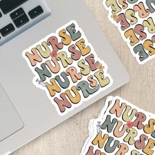 Cute Nurse Sticker Weatherproof Vinyl for Water Bottles, Laptops More