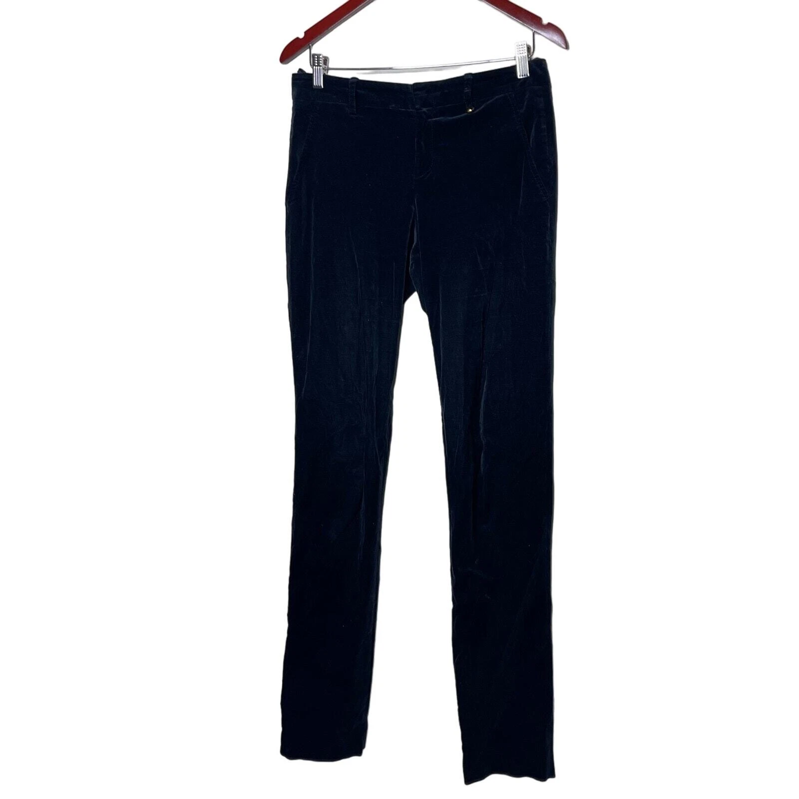 Pantalon skinny velours Gucci ourlet défait noir femme 44 US 8