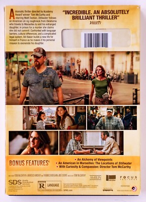 Stillwater (DVD, 2021) W/ Slip Cover, Matt Damon, Directed by Tom