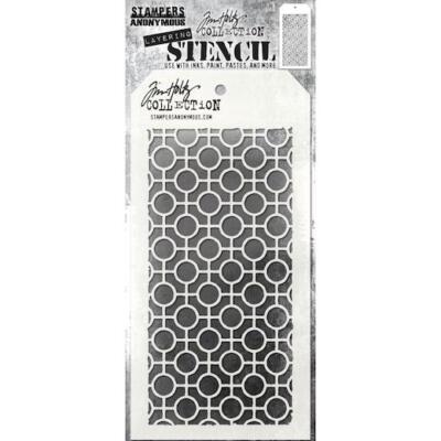 Tim Holtz Schichtschablone - verknüpfte Kreise THS159