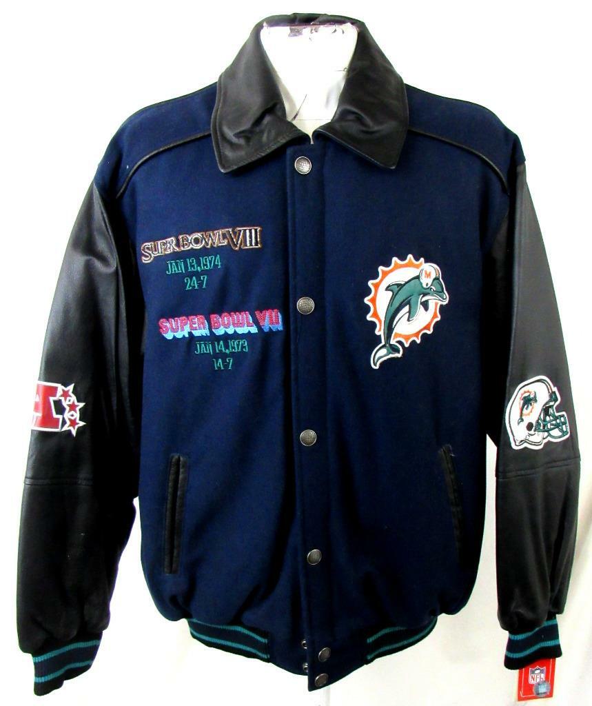 Miami Dolphins Men M 2 Time Super Bowl Champions Wool