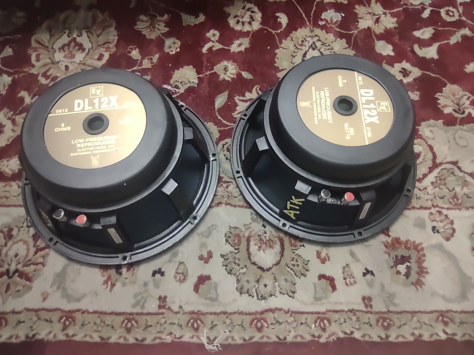 2 12" Ev DL12x ElectroVoice Speakers Woofer Guitar Loudspeaker EVM