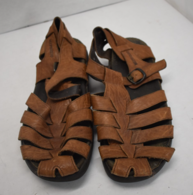 Mephisto Sam Walking Fisherman Sandals Brown Leather Mens  display picture 2