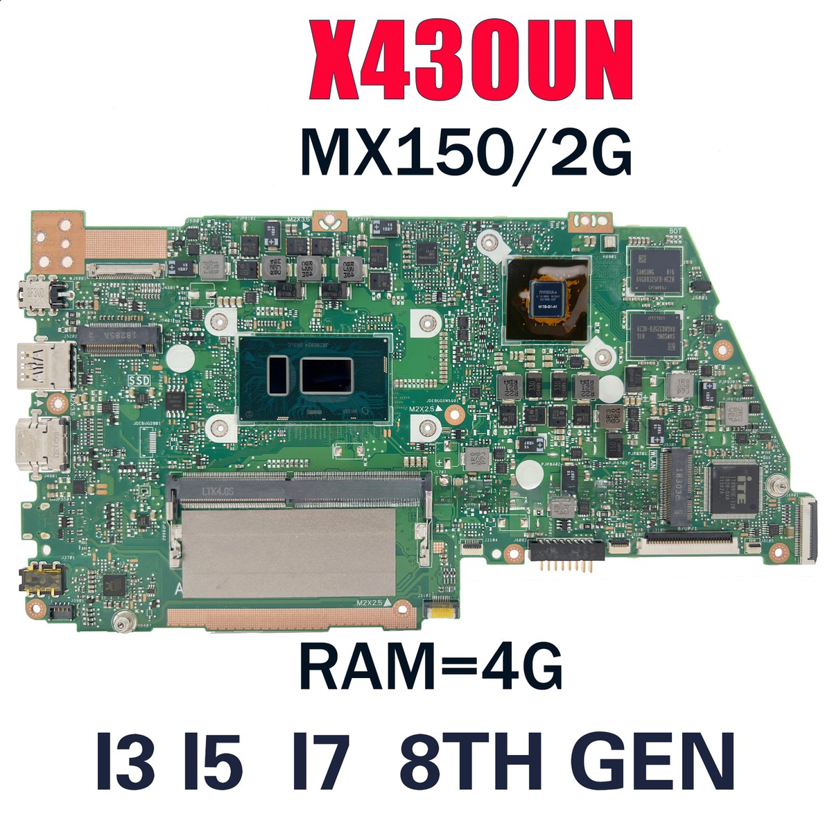 For ASUS VivoBook S14 X430UN X430UA Motherboard I3-8130U I5 For ASUS VivoBook S14 X430UN X430UA Motherboard I3-8130U I5