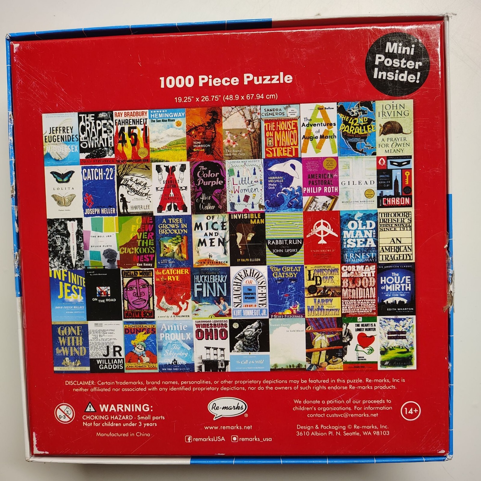 Re-Marks Jigsaw Puzzles Great American Novel 1000-piece