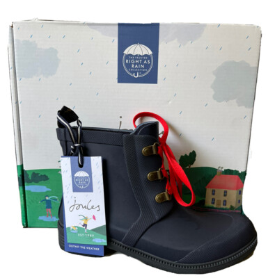 Joules Size 5M NAVY Ashby Waterproof Rain Boot Retail $79.95 NEW IN BOX Boots