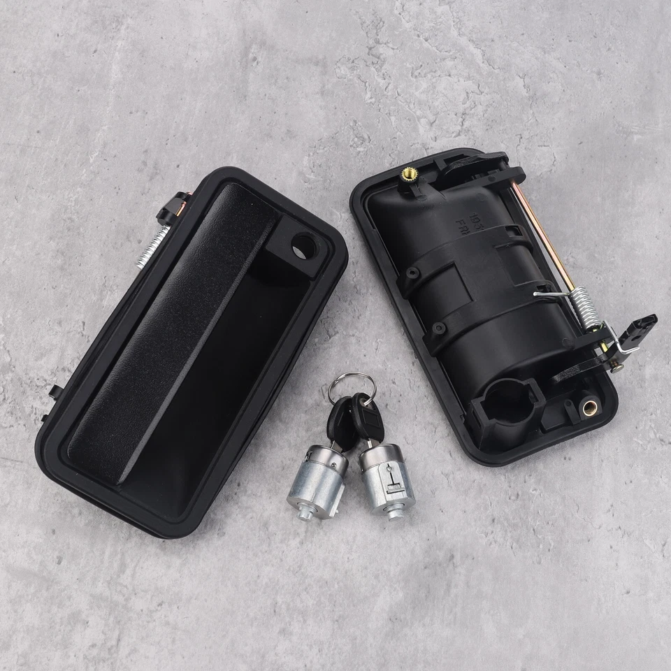 Exterior Door Handle & Lock Cylinder & Keys Set For Chevry GM C/K 1500 2500 3500 - Image 2 of 4