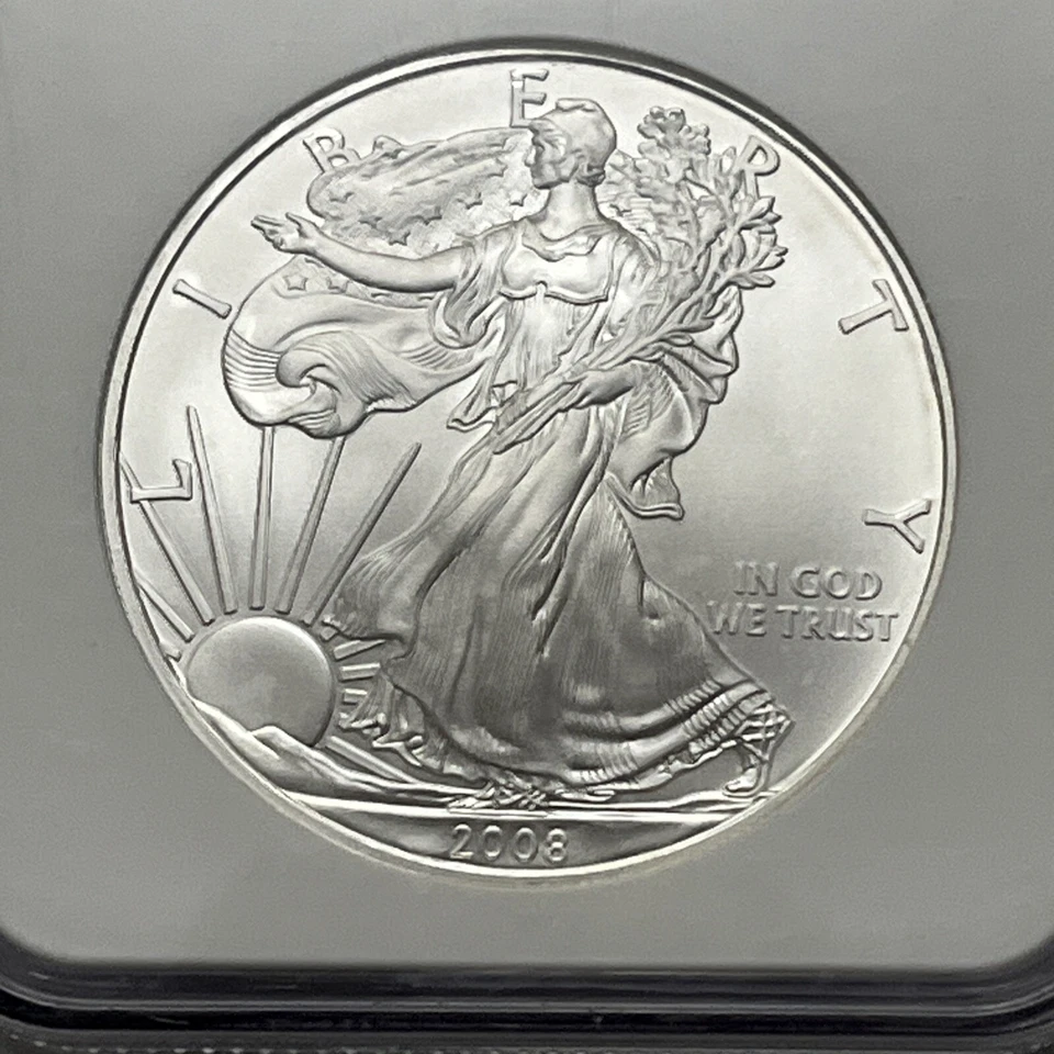 2008 AMERICAN SILVER EAGLE $1 NUMISMATIC GUARANTY MS69 - 103 NGC - Image 4 of 4