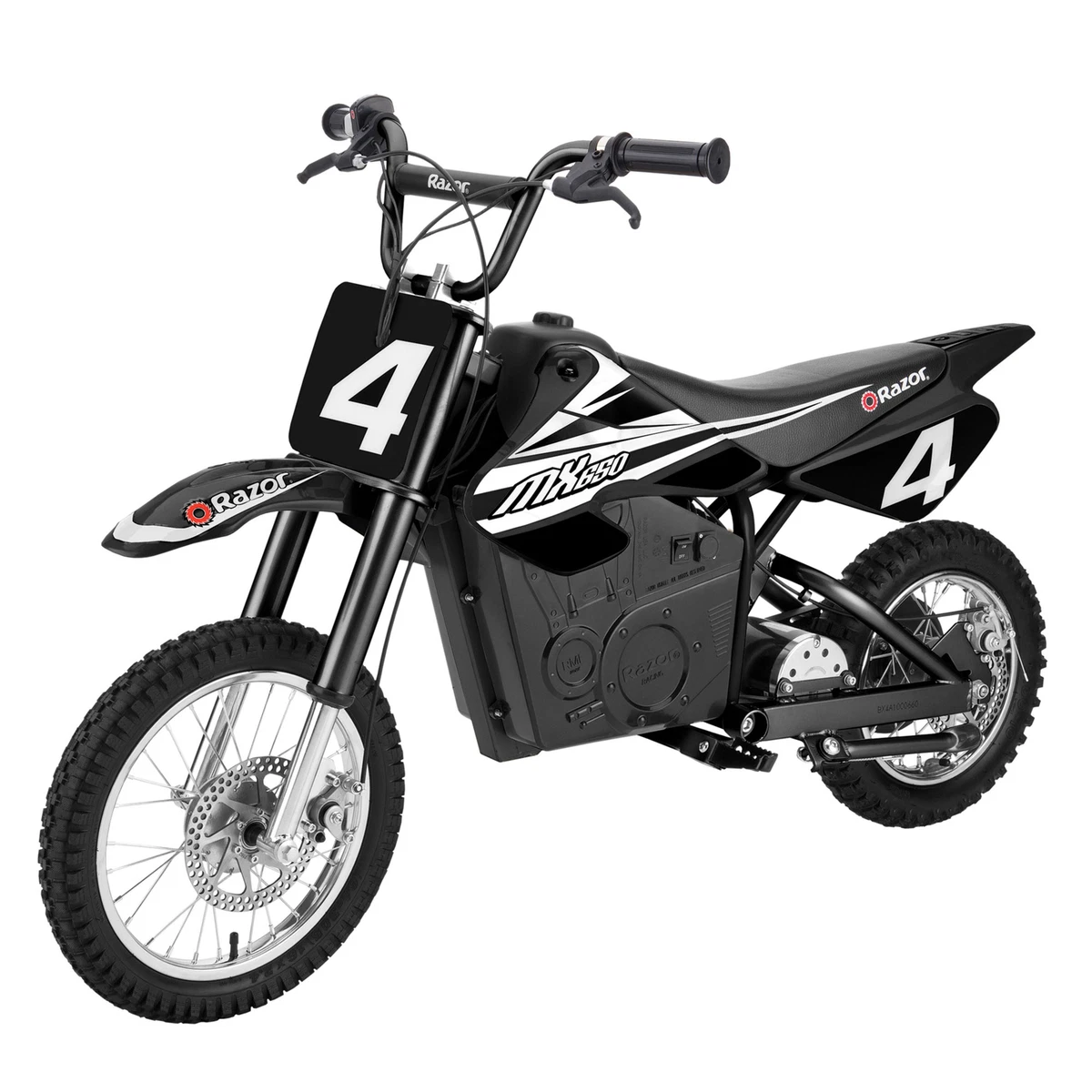 Razor MX650 Dirt Rocket High-Torque Electric Motocross Dirt Bike, 17 MPH,  Black 845423017859