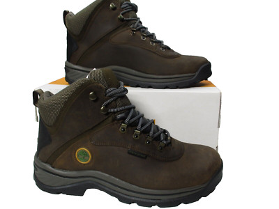 Timberland White Ledge Mid  Hiker Waterproof Brown Leather Boots Mens Sz 11
