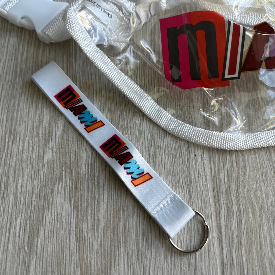New Miami Heat Logo Mashup Clear Fanny Pack Towel And Keychain  - Image 2 of 4