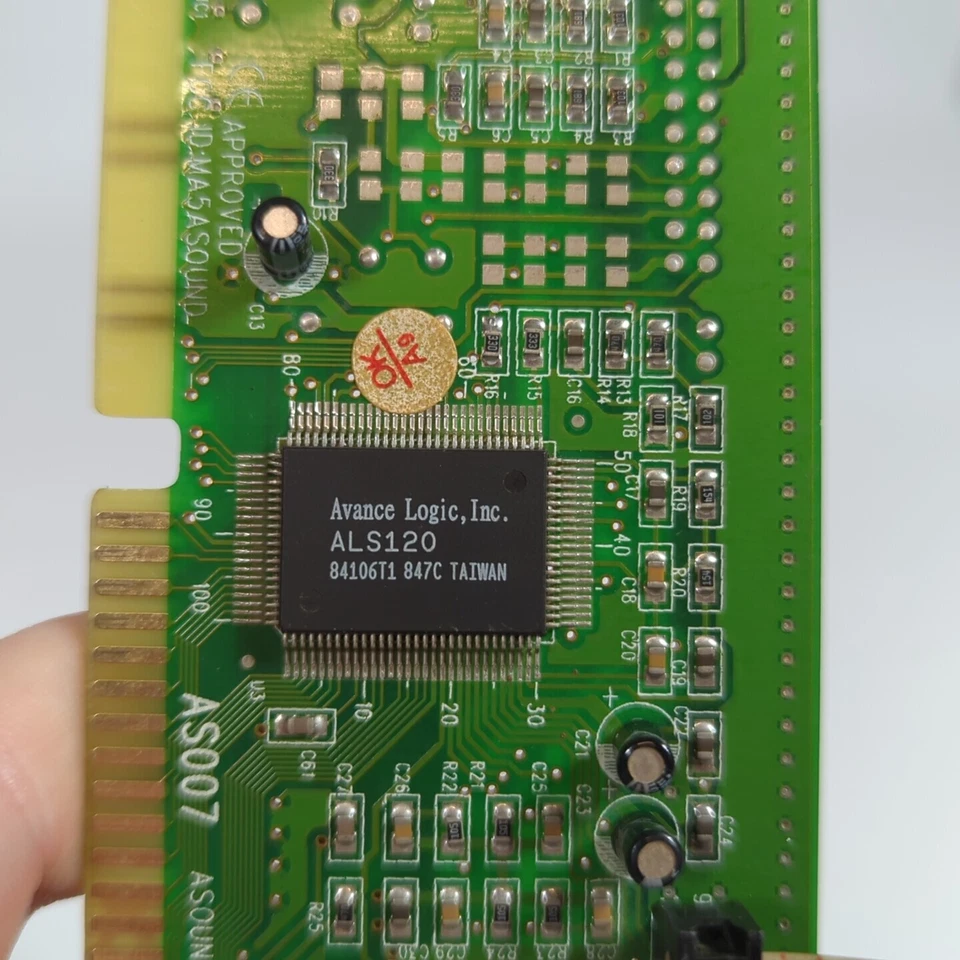 Avance Logic ALS120 16-Bit ISA AS007 ASound 3D-PNP Gold Sound Card DOS Gaming - Image 3 of 4