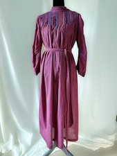 Doen Ranger Dress Small 100% Organic Cotton Plaid Prairie Cottagecore Midi