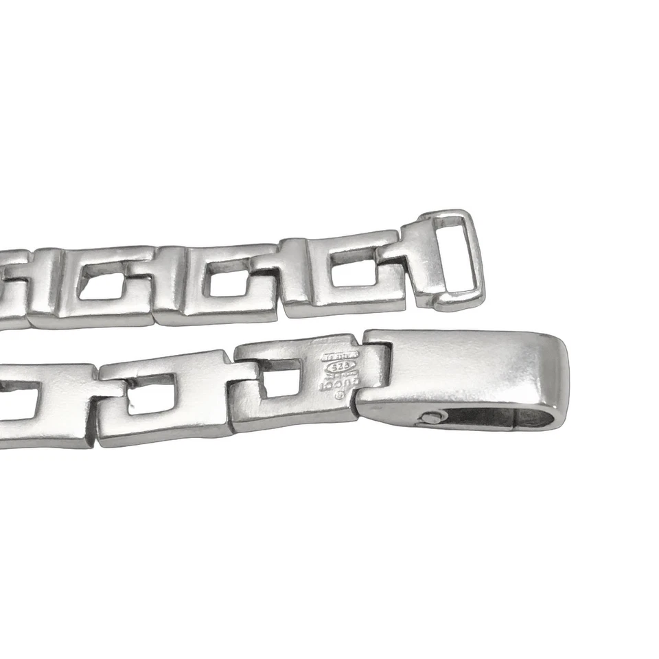 GUCCI Bracciale Braccialetto Ritaglio Catena Argento 925 Accessorio Donna... - Immagine 3 di 4