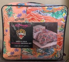 Ed Hardy Orange Tiger Tropical 8-piece QUEEN ...