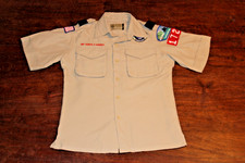 Boy Scouts of America BSA Youth Shirt Tan Medium Vented Poly Microfiber Soft