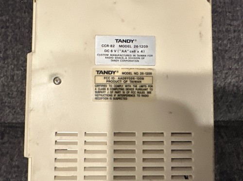 Tandy CCR-82 26-1209 Portable Computer Electronics Cassette Player Recorder! - Picture 4 of 6
