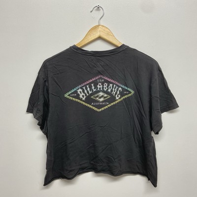 Billabong Drifted Cropped T-Shirt Damen Large Faded Surfer Strand Skater Y2K