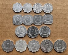 16 PIECE LOT EAST CARIBBEAN STATES COINS 1 CENT 2 CENTS & 5 CENTS MOST ABOUT UNC