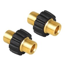 2pcs M22-14mm Quick Connect Pipe Hose Adapter Pressure Washer Connector