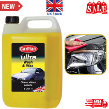 CarPlan Car Wash Shampoo & Wax Detergent pH Neutral Streak Free Shine Finish, 5L