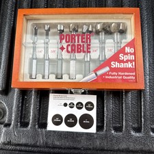 Porter-Cable 8-Piece Forstner Drill Bit Set w/ Open Tooth Design PC1008