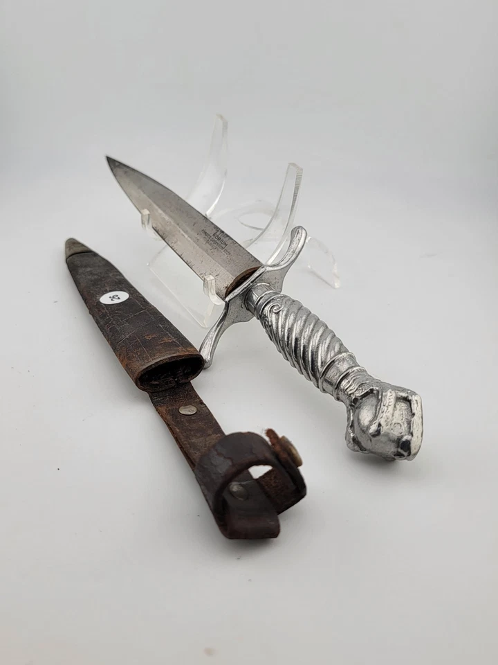 Cuchillo Daga Solingen Garra y Bola Forjado Korium Alemán Post Segunda Guerra Mundial con Funda De Colección Foto 4 de 4